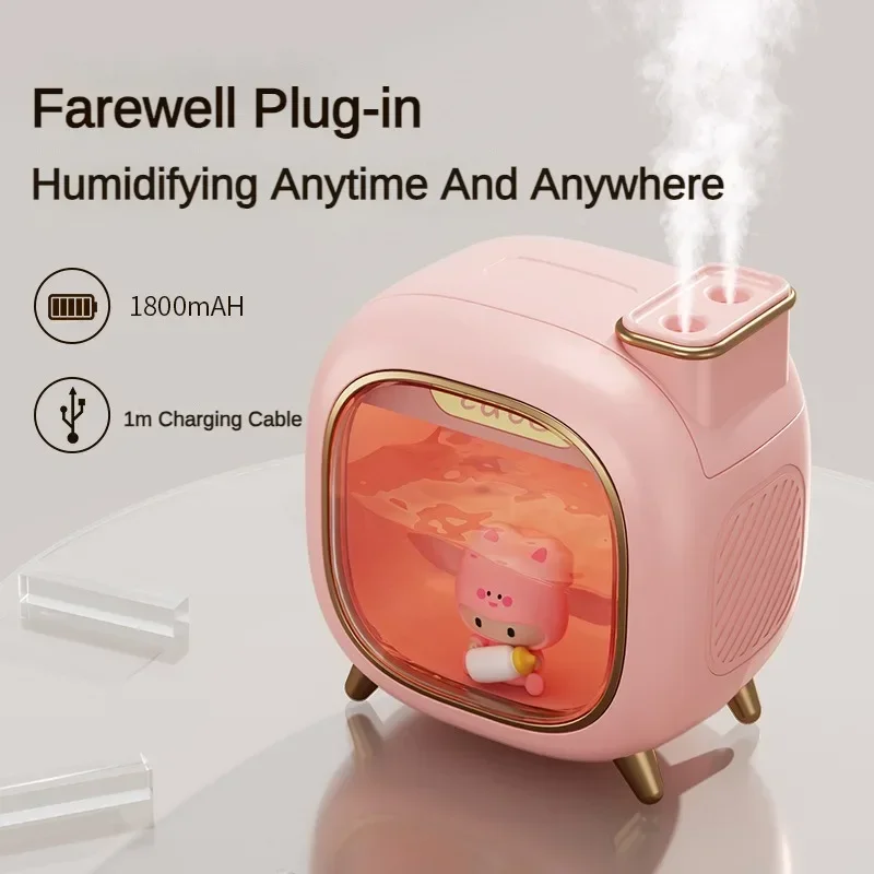 500ML Mini Aromatherapy Humidifier Portable Car Air Humidifier Essential Oil Diffuser USB Air Humidifier for Car Home Travel