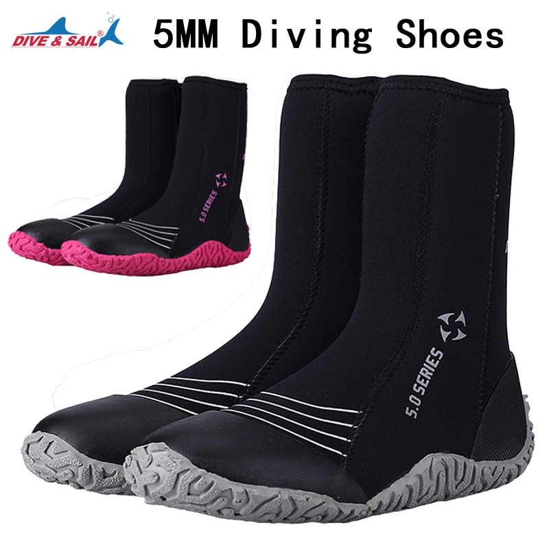 1 paar 5mm neopreen rubber Duiken laarzen voor vrouwen mannen Water Sport Snorkelen schoenen Vissen wetsuit zwemmen apparatuur
