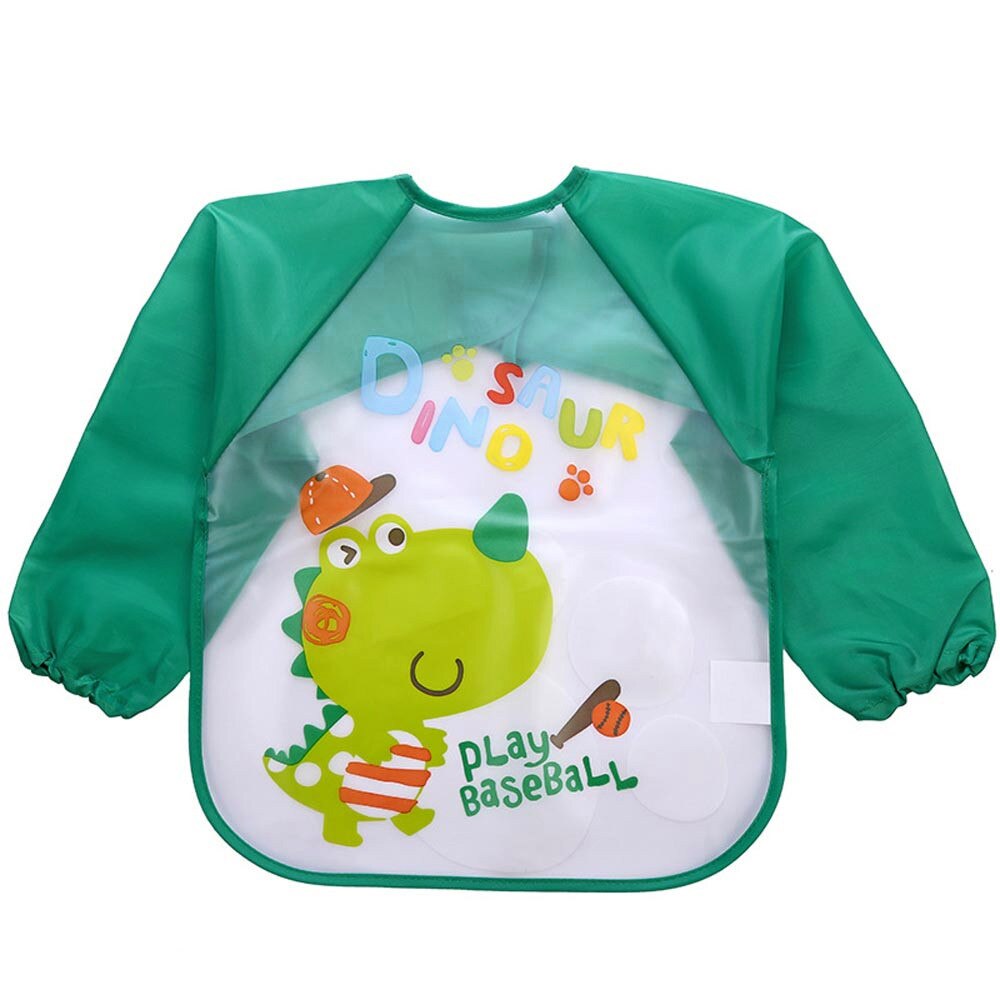 Neue Baby jungen mädchen Lätzchen Kinder Langarm Water Cartoon Lätzchen top: 3