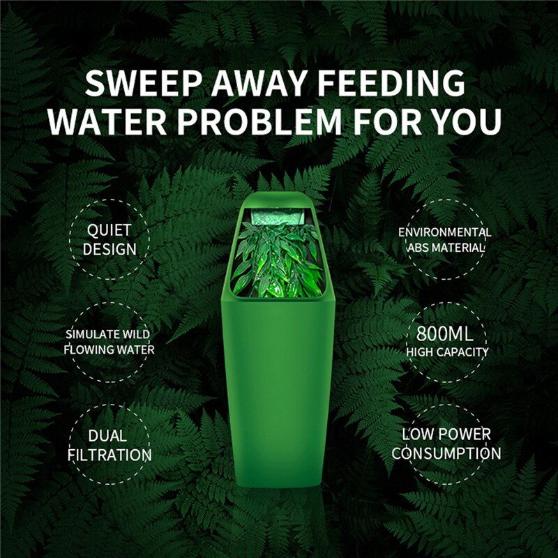110V/220V Reptil Trinkwasser Filter Brunnen Grün Fütterung Chamäleon Eidechse ABS Spender Luftbefeuchter Reptilien Liefert