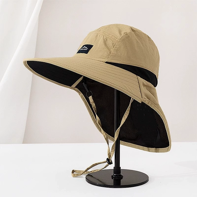 Sommer Breite Große Krempe Männer Fischer Hütte Wasserdicht UV Schutz Sonne Kappe Wandern Angeln Klettern Übergroßen Safari Eimer Hüte: Lavendel