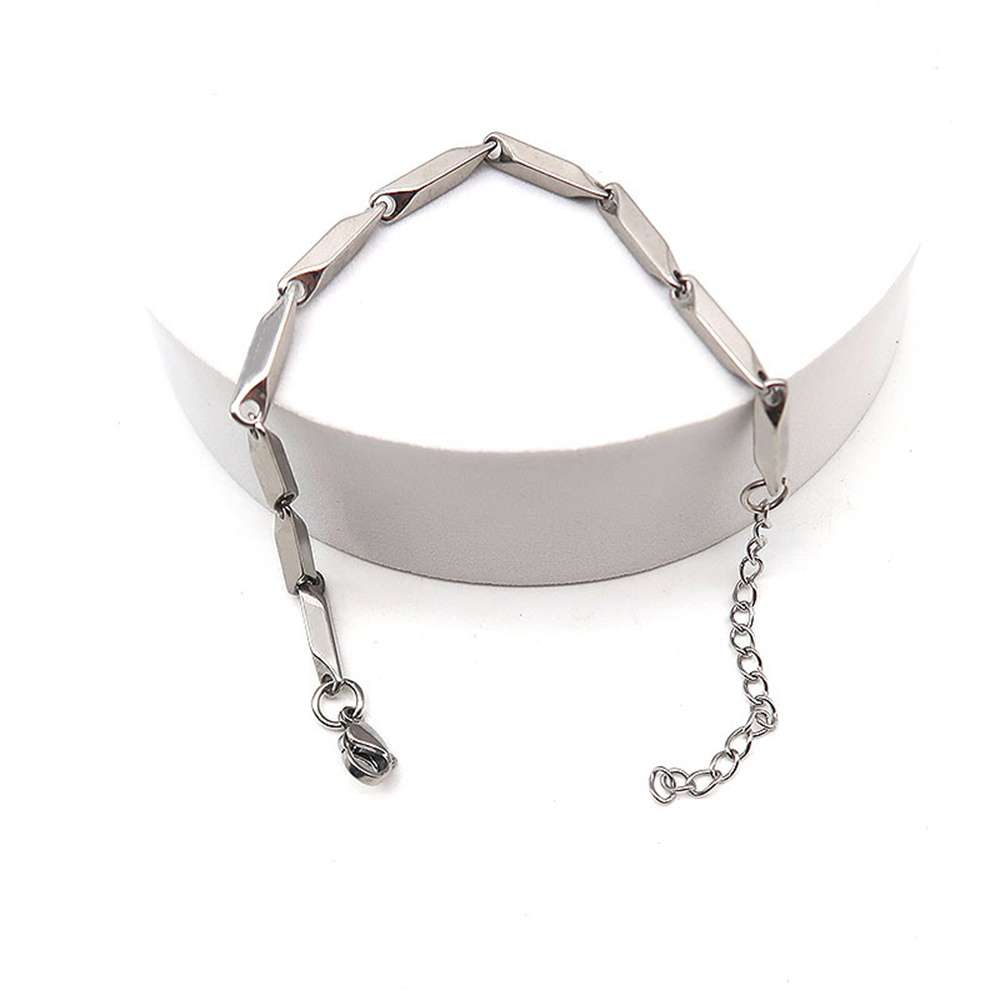 Bracelet Simple en acier inoxydable pour hommes et femmes, chaîne en graine de Melon, 3mm, à la , en titane, tendance, accessoires bijoux