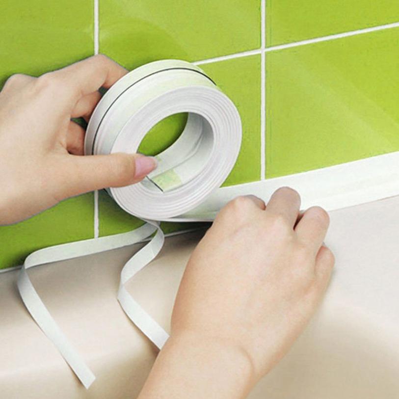 PVC waterproof mildew proof adhesive tape kitchen sink joint crevice sticker corner line sticking strip