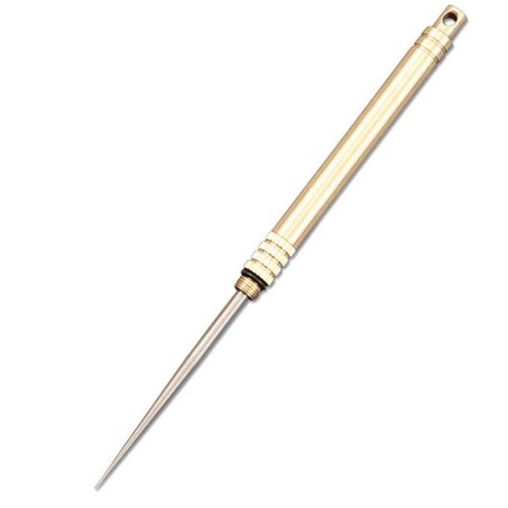 Draagbare Titanium Legering Tandenstoker Messing Tandenstoker Metalen Tandenstoker Eenvoudige Fruit Pick Voor Outdoor Picknick En Kamperen Supply
