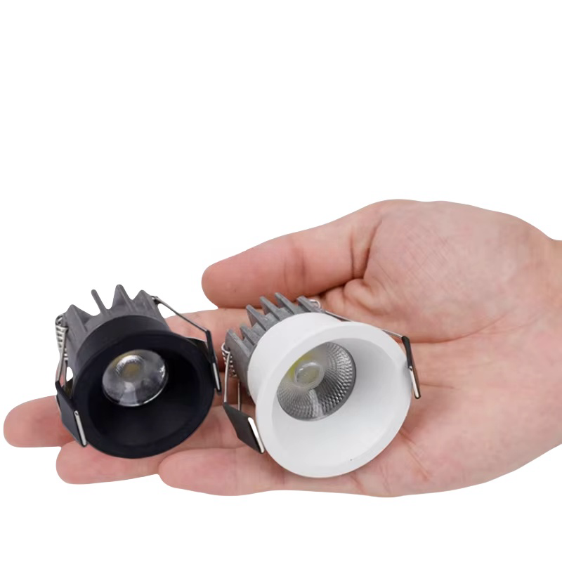 Mini foco LED regulable, luz de techo antideslumbrante COB, luz empotrada para dormitorio, cocina, vitrina de vino, luz de exhibición