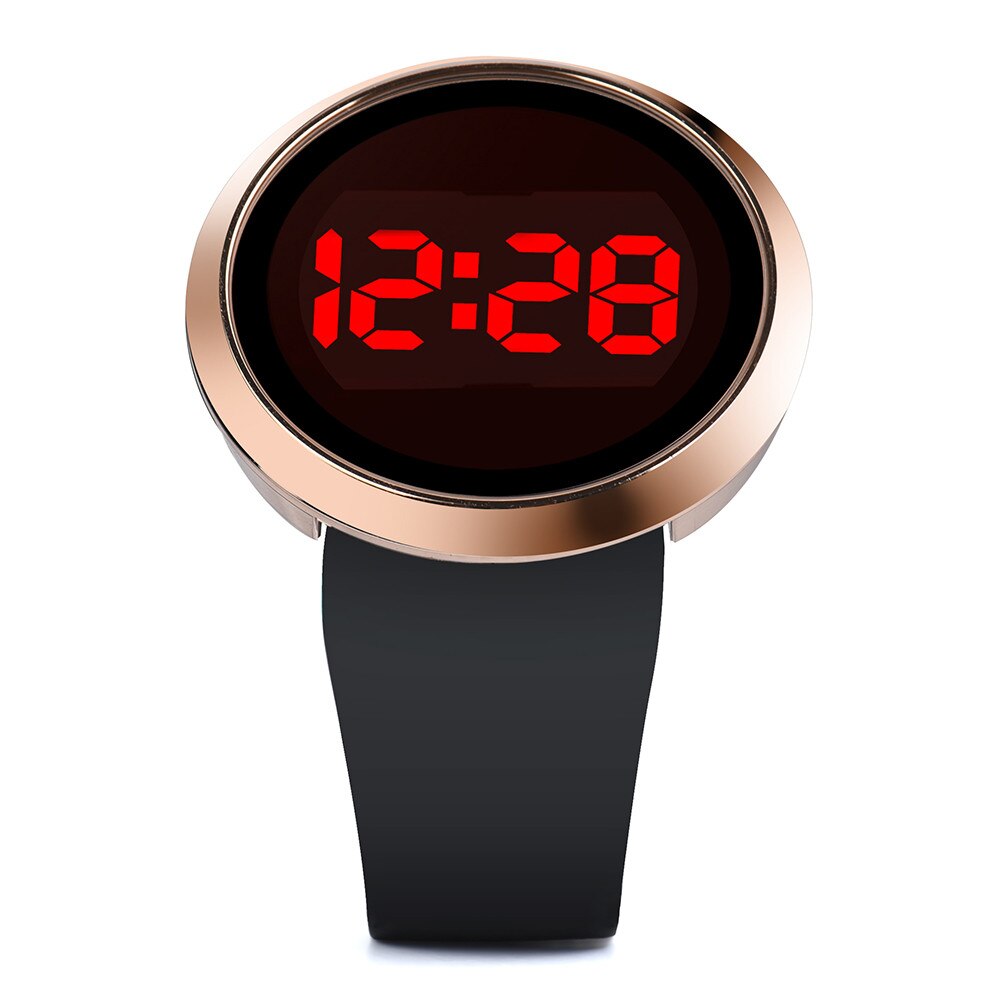 Digitale Horloge Mannen Vrouwen Sport Led Horloges Siliconen Elektronische Kleurrijke Horloges Elektronische Klok Digitale Mode Klok: Black 