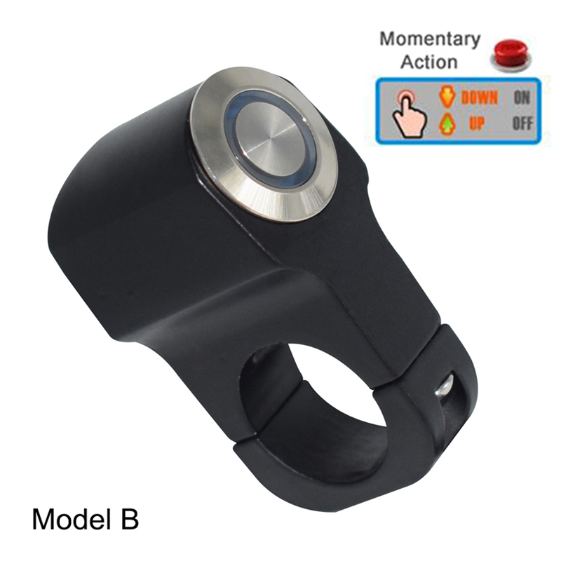 22mm 7/8 " 24.5mm 1 " motorcykelkontakter styr monteret horn power start switch knap med indikatorlys øjeblikkelig handling