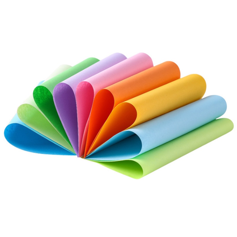 100 Sheets/pack Square Origami Packaging paper Double Sides Paper Pure Wood Pulp DIY Handmade Folding Paper