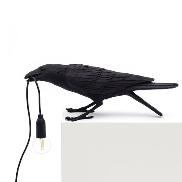 Glück Vogel Tisch Lampe LED Lampe Wohnzimmer Deko schlafzimmer lampen innen beleuchtung Nacht lampe LED-leuchten Wohnkultur Zauberstab Licht leuchten: Tabelle Lampe-Schwarz