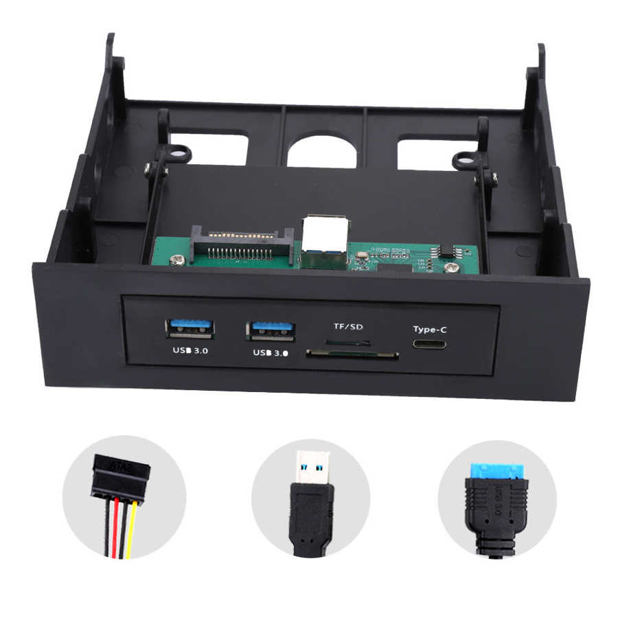 USB 3.1 Tipo C USB/lettore di Schede SD Adattatore Per 3.5 ''Floppy Bay Front Panel LJ