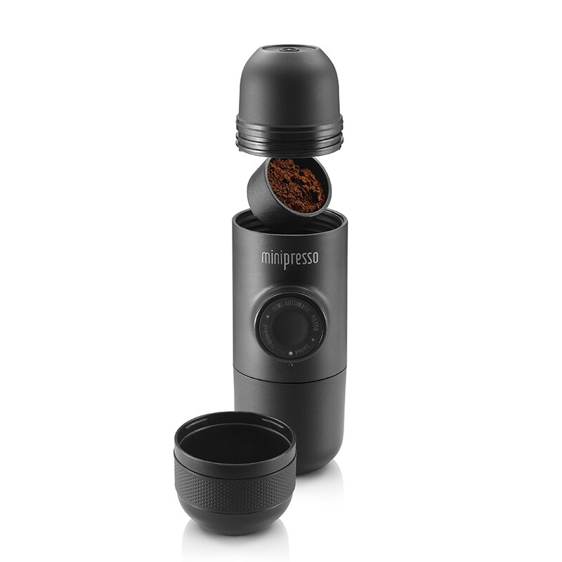 Wacaco minipresso gr, bærbar espresso kaffemaskine, kompatibel malet kaffe, lille/mini rejse kaffemaskine.