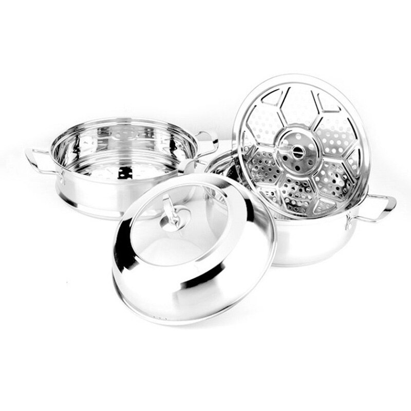 Double bottom steamer stainless steel thick double bottom multi-purpose soup pot steamer 027