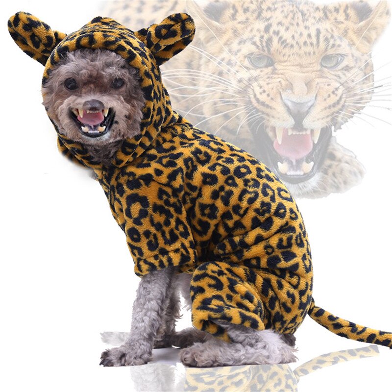 Doux polaire chien pyjamas combinaison hiver vêtements pour animaux de compagnie sweat à capuche pour chiot vêtements quatre jambes chien manteau salopette pyjamas pour Chihuahu