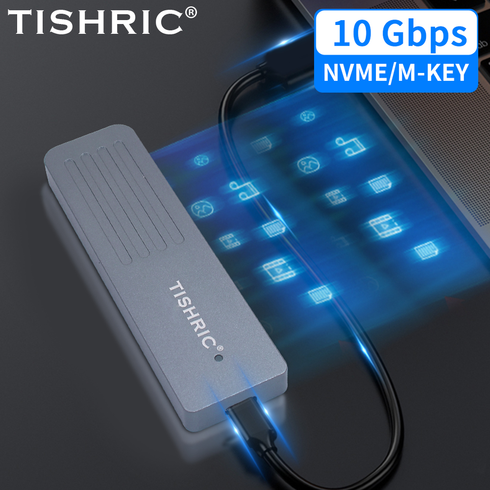 TISHRIC M.2 SSD Enclosure NVMe Protocol NVME PCIE SSD Disk Box Compatible With 2230/2242/2260/2280 M.2 SSD Solid State