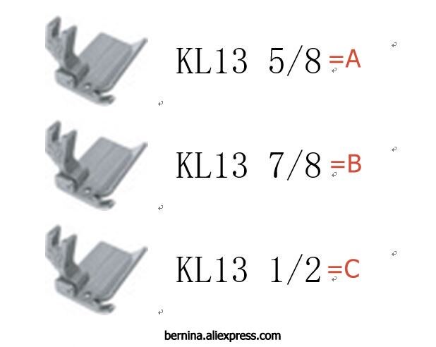 Industrial Sewing Machine PRESSER FOOT FEET R2 R2E R-141 SPK3 SPK-3 154628-001 KL13 for juki pfaff brother JACK TYPICAL SIRUBA: B