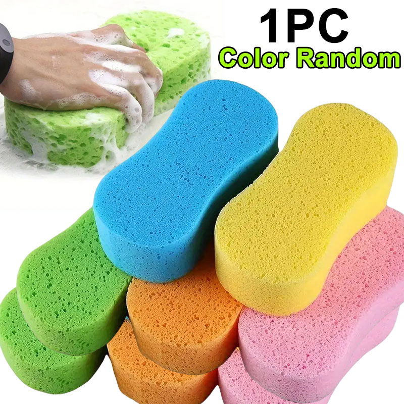 Car Wash Sponge Honeycomb Large Sponges High-density Car Washing Sponge Block Auto Detailing Foam Cleaning Tools Car Accessories: Red