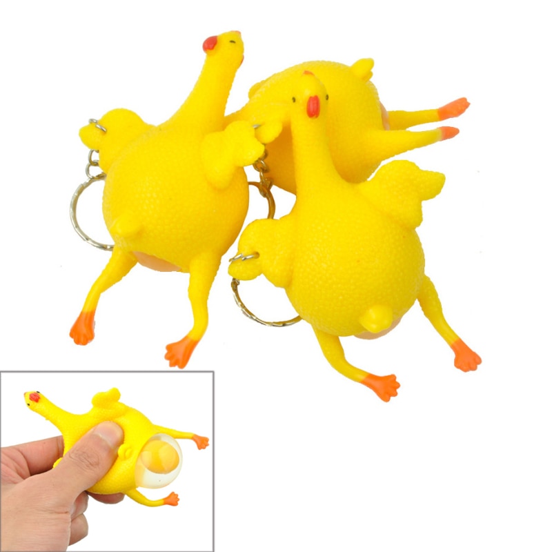 Läggande ägg höns kyckling roliga slappna leksaker med ring fidget leksaker
