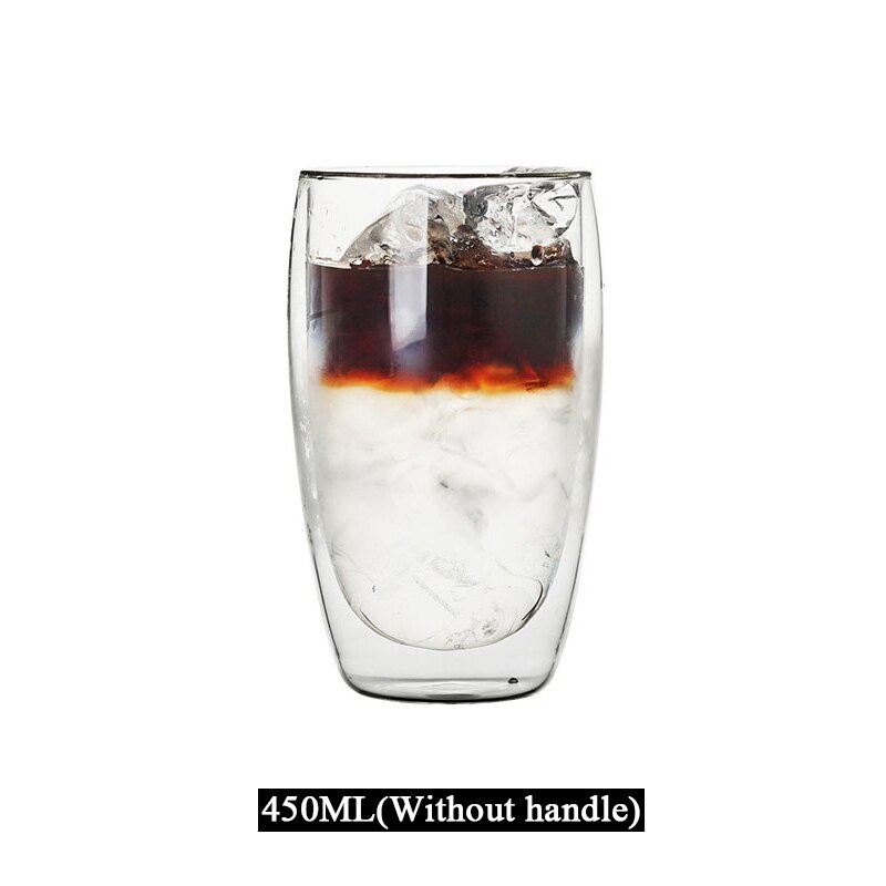 80-650ml podwójna ściana szklany kubek odporny na herbatę kufel do piwa kawa mleko sok z cytryny kubek Drinkware Lover filiżanki do kawy prezent kreatywność: B 450ML