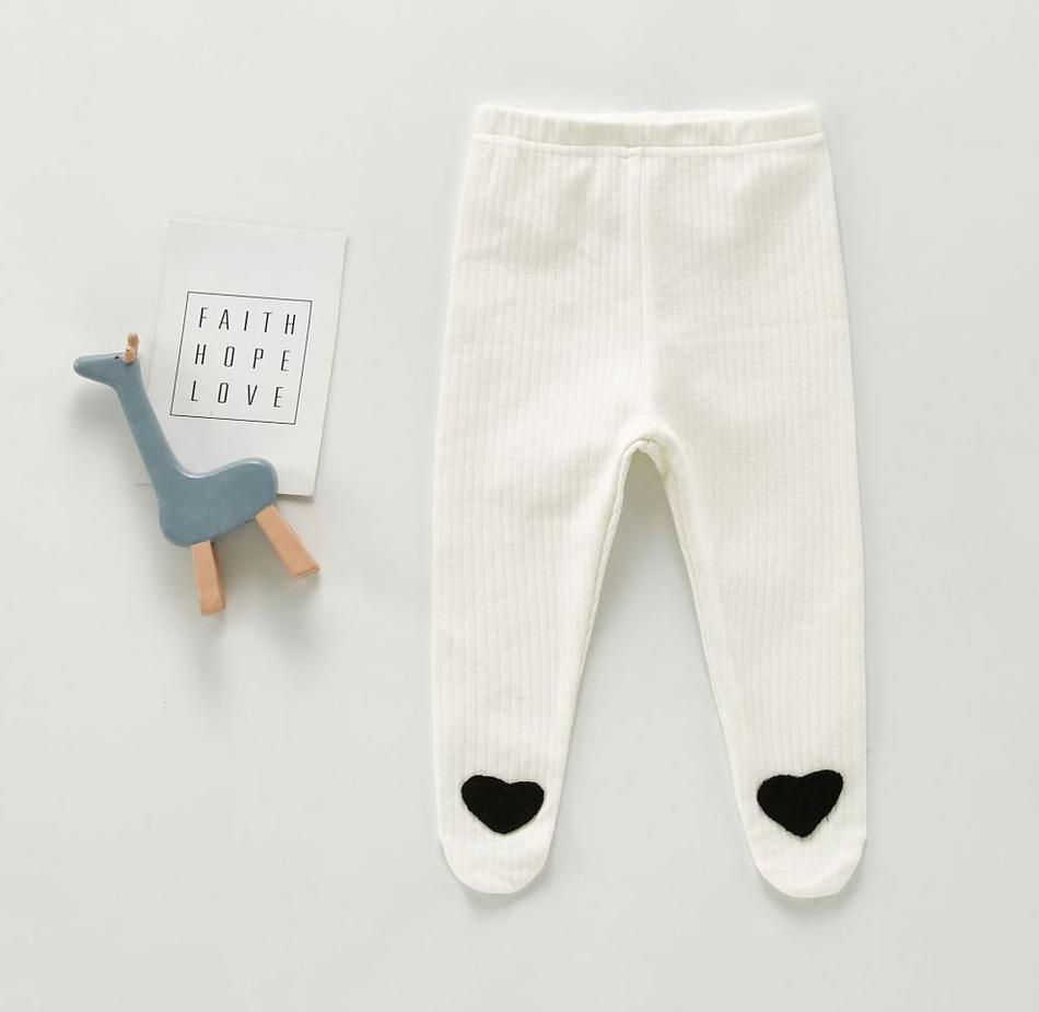 Tegneserie hjerte baby strømpebukse ensfarget stripet spedbarn låve strømpe smålåve jenter tights låve bukser: 204 k 03 sorte / 9m