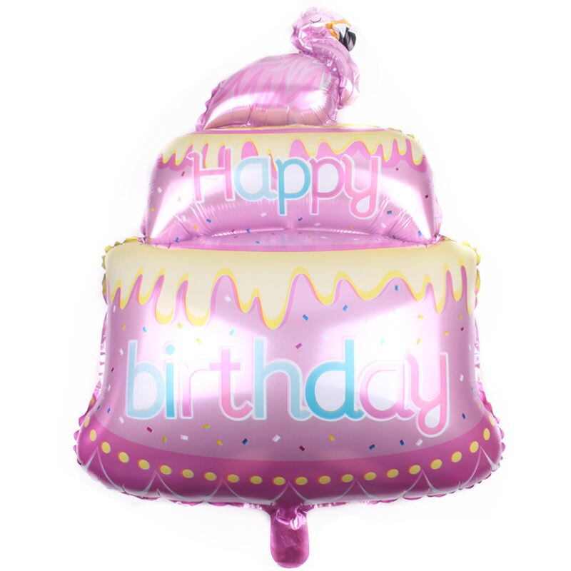 1pc tegneserie animalballoon elsker flamingo bryllup fødselsdag dekoration fest ballon krone flamingo hvid svane folie balloner: Lysegrå