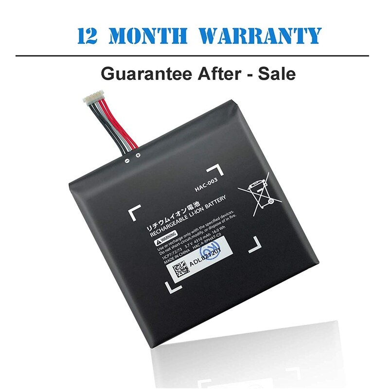3.7v 4310mah Hac-003 Internal Replacement Li-Ion Battery Pack For Ns Nintendo Switch Game Console