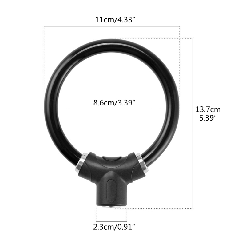 Candado antirrobo con forma de anillo para bicicleta, accesorio de seguridad de acero para ciclismo de montaña O carretera
