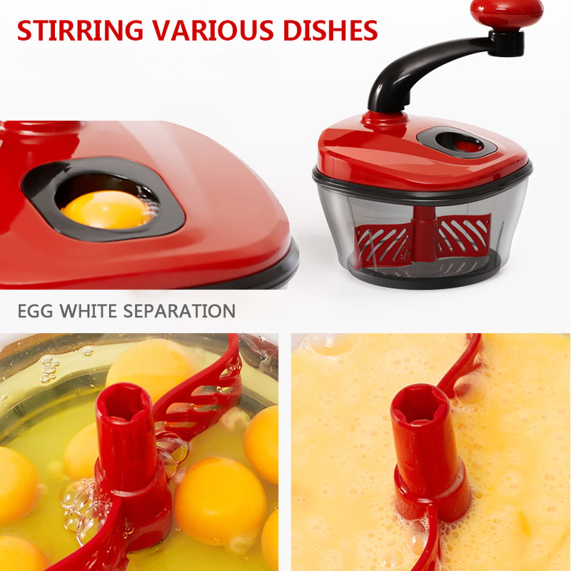 Manual Food Chopper Vegetable Quick Chopper Food Dicer Mincer Mixer Blender for Garlic Salad Nuts Etc Kichen Accessories Gadgets