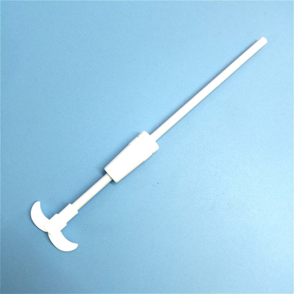 Ptfe Roer Bar 600 Mm Teflon Stirrer Mengen Peddel F4 Muddler Roerstaafje Lengte 60 Cm Waaier Diameter 125 Mm twee Bladeren 1 Pcs