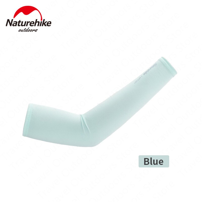 Naturehike UPF40+ Breathable Sunproof Sleeve High Elasticity Summer Sun Protection Sleeves Riding UV Protection Arm Guards: Blue
