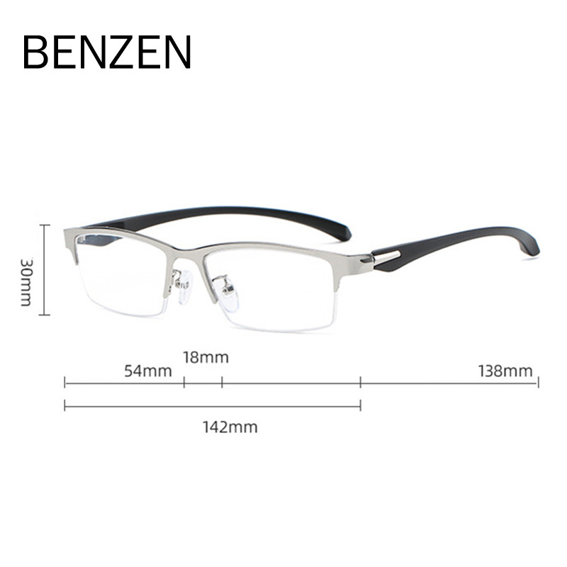 BENZEN 5 In 1 Magnet Polarisierte Clip Brille Rahmen Männer TR90 Optische Myopie Clip Gläser Für Männer Brillen Rahmen B5535