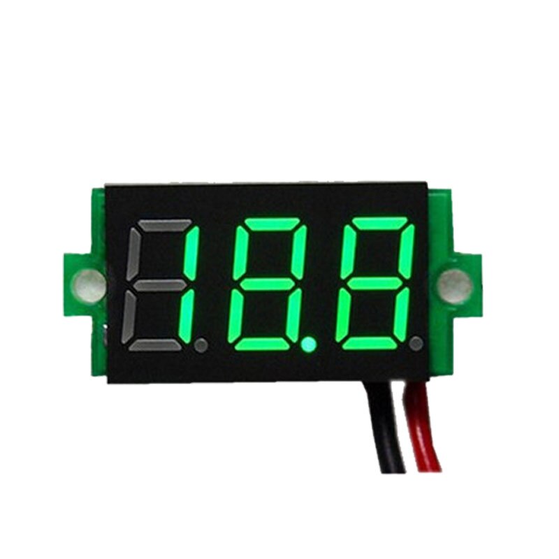Mini 2/3 ledninger spændingsmåler amperemeter høj nøjagtighed rød / grøn / blå  dc 0v-30v 0.36 "dc spændingsmåler digital voltmeter led display: 4.5v-30v grønne