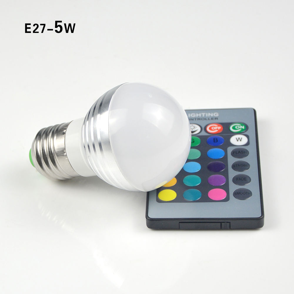 E27 E14 Led Lamp 5W 7W Rgb 16 Kleur Verwisselbare Led Lamp 110V 220V Rgb Led gloeilamp Spot Met Ir-afstandsbediening Home Decor