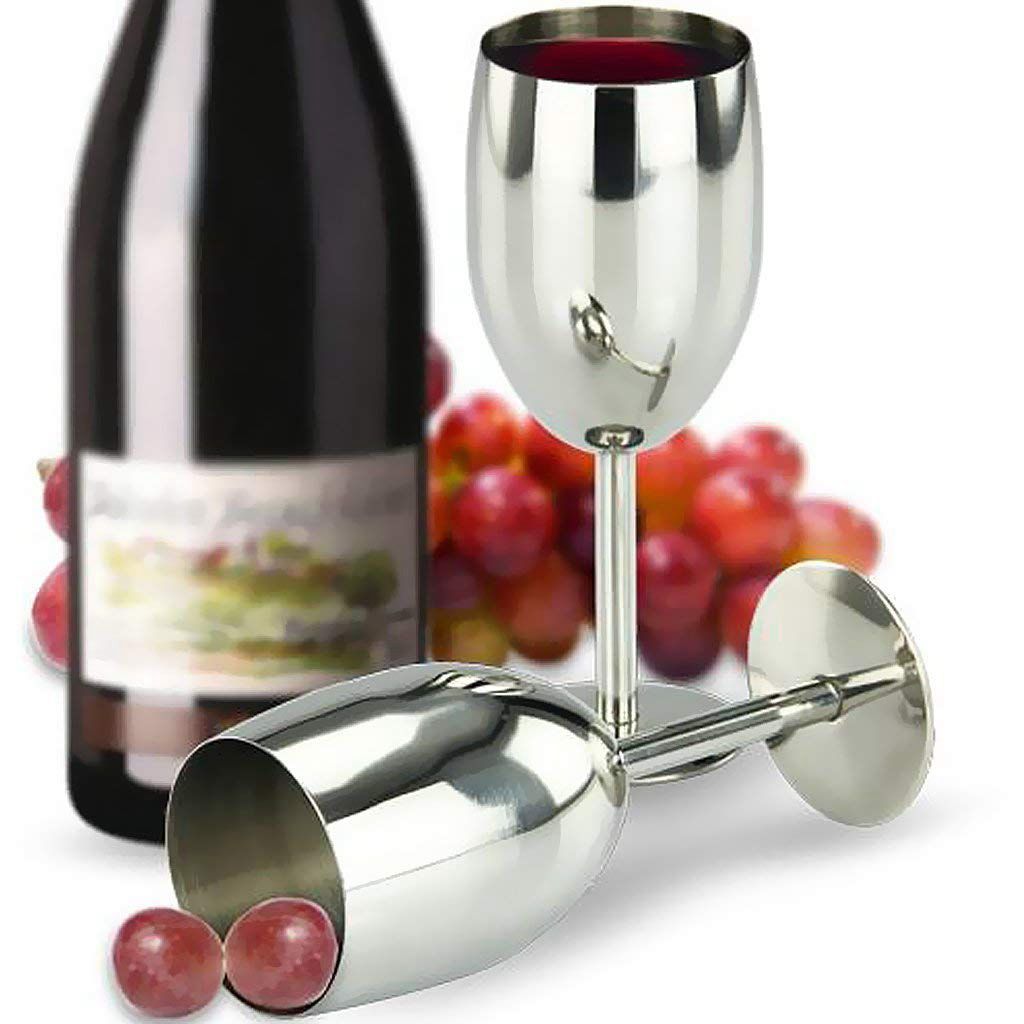 Stainless Steel Glass Satin Finish Unbreakable Red Wine Glass