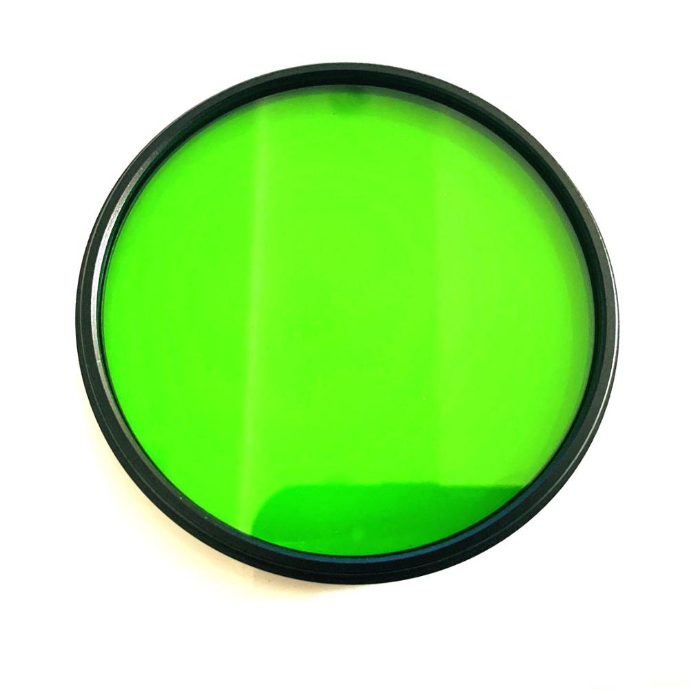 Filtre de couleur verte 77mm arrondi avec cadre métallique LB7 filtre optique