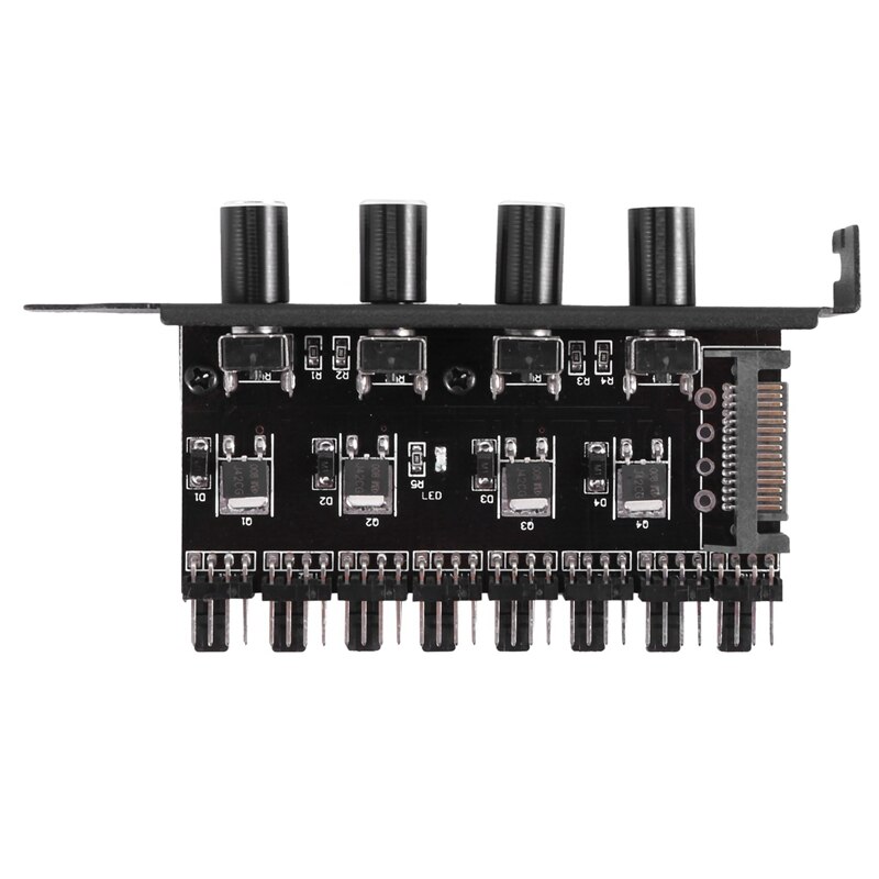 Cpu Hub 3X Pc 8 Channels Fan Hub 4 Knob Cooling Fan Speed ... – Grandado
