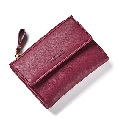 Casual Brief Druck Frauen Brieftasche Falten Geldbörse Pu Leder Frau Clip Brieftaschen Damen Zipper Mini Kurze Brieftasche