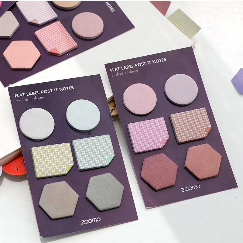 120Pcs Post It Sticky Notes Macaron Color Palette Series Memo Pads Stationery Self Adhesive Mini NotebookkSchool Office Supplies