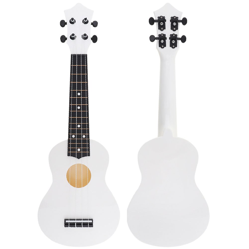 21 Ukulele Acoustic Guitar Guitarra: White WIth Hook