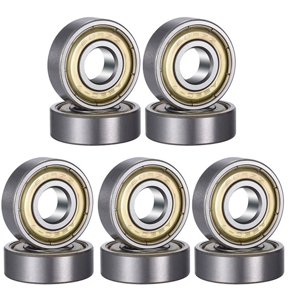 10pcs Double Shielded Miniature High-carbon Steel Single Row 608ZZ ABEC-7 Deep Groove Ball Bearing 8*22*7 8x22x7 MM 608 Z