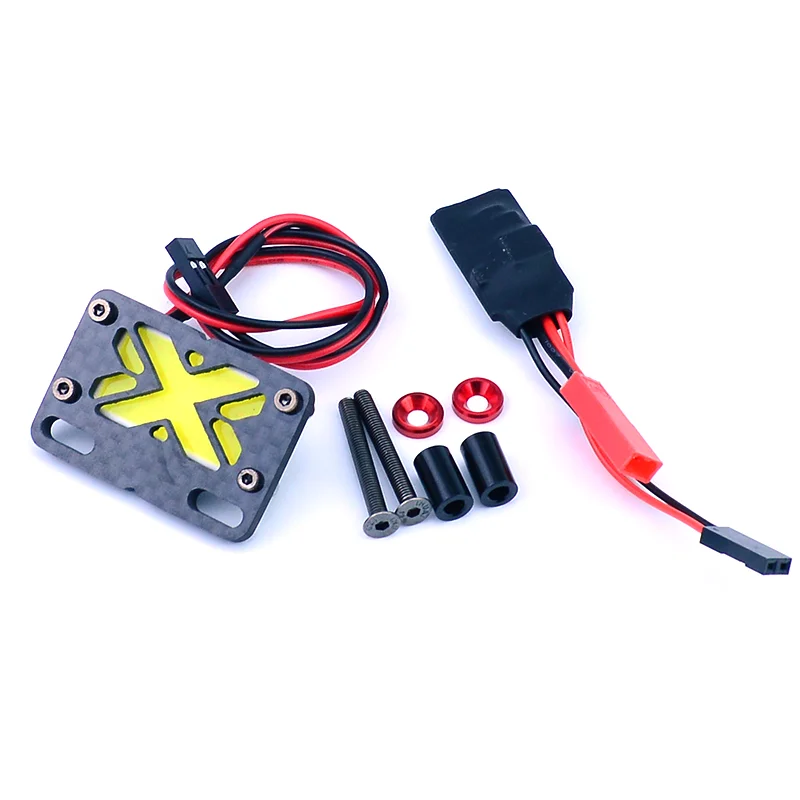 LED Simulatie Koolstofvezel Koplampen voor 1/8 ARRMA TYPHON 6S V4 V5 TLR TUNED 4X4 BUGGY Auto