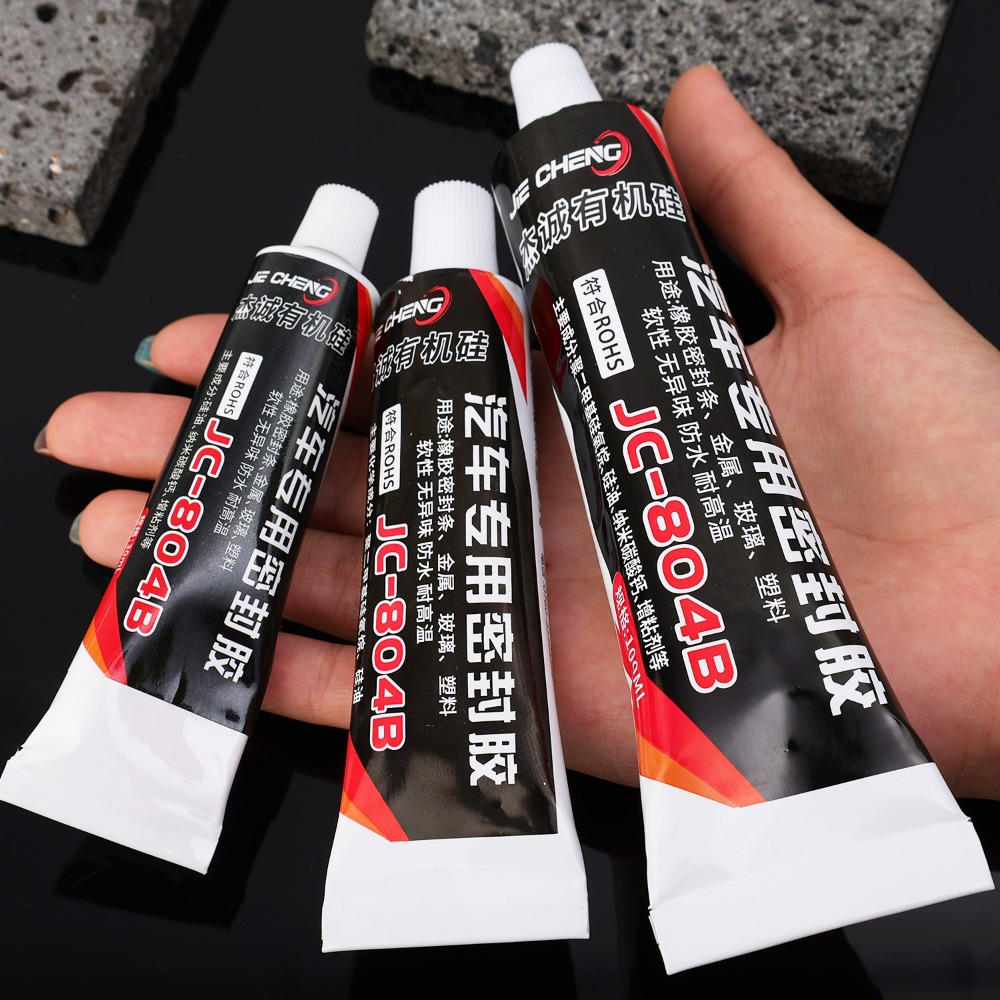 Adhesivo de tira de sellado de coche, adhesivo de silicona resistente a altas temperaturas para fibra de vidrio metálico, compatible con estándar HG/T3318