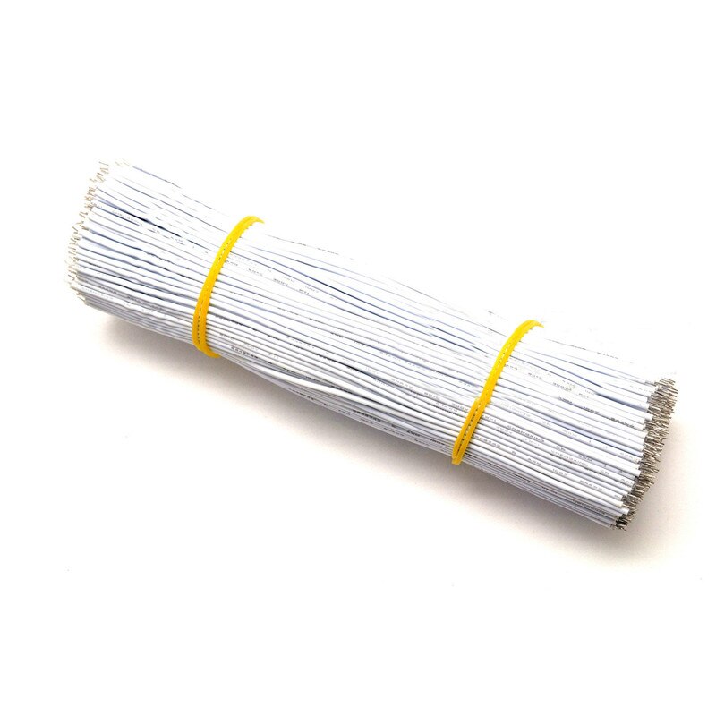 10CM 24AWG wire electronic wire connection tinned 200 pieces: White