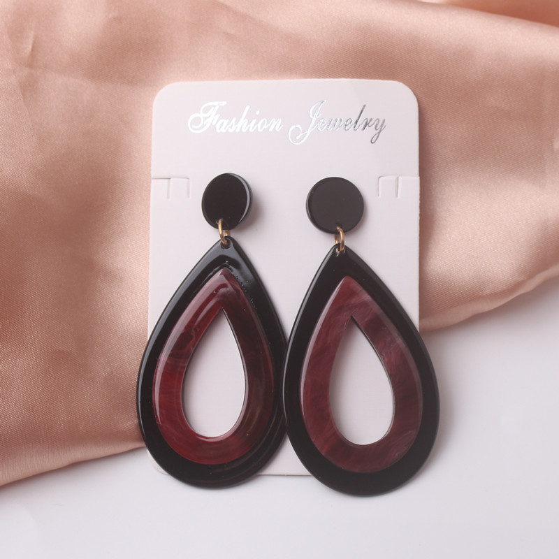 Exaggerated Big Dangle Earrings for Women Hollow Water Acrylic Statement Female Earrings pendientes mujer Ear Jewelry