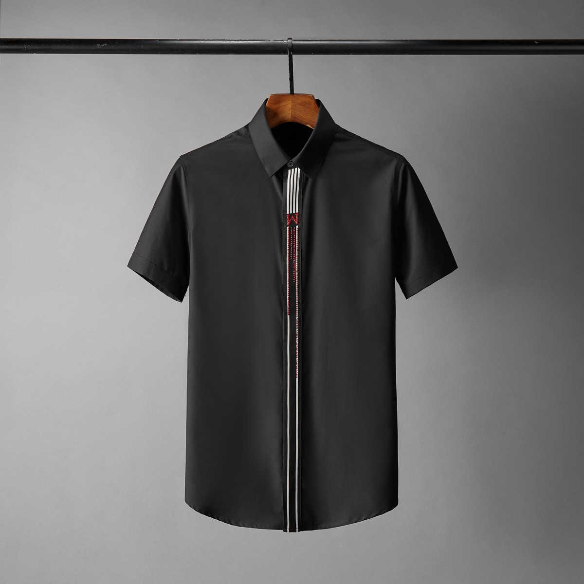 Minglu summer diamond herreskjorter luksuriøse kortermede uformelle herreskjorter pluss størrelse 4xl slim fit herreskjorter