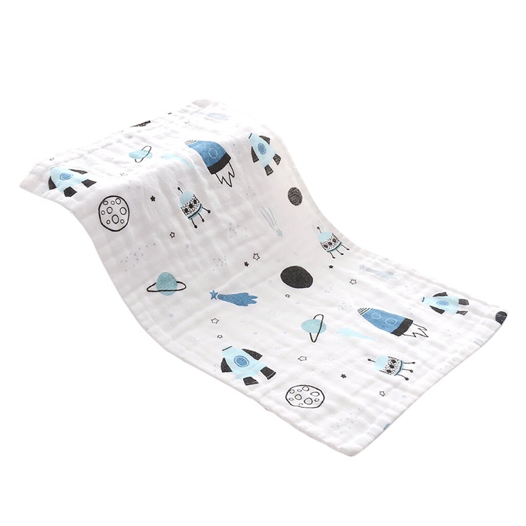 neugeboren Baby Karikatur Drucken Wasser waschen Baumwolle Gesicht waschen Handtuch Speichel Handtuch Musselin wickeln neugeboren Baby Bettwäsche Decken: M