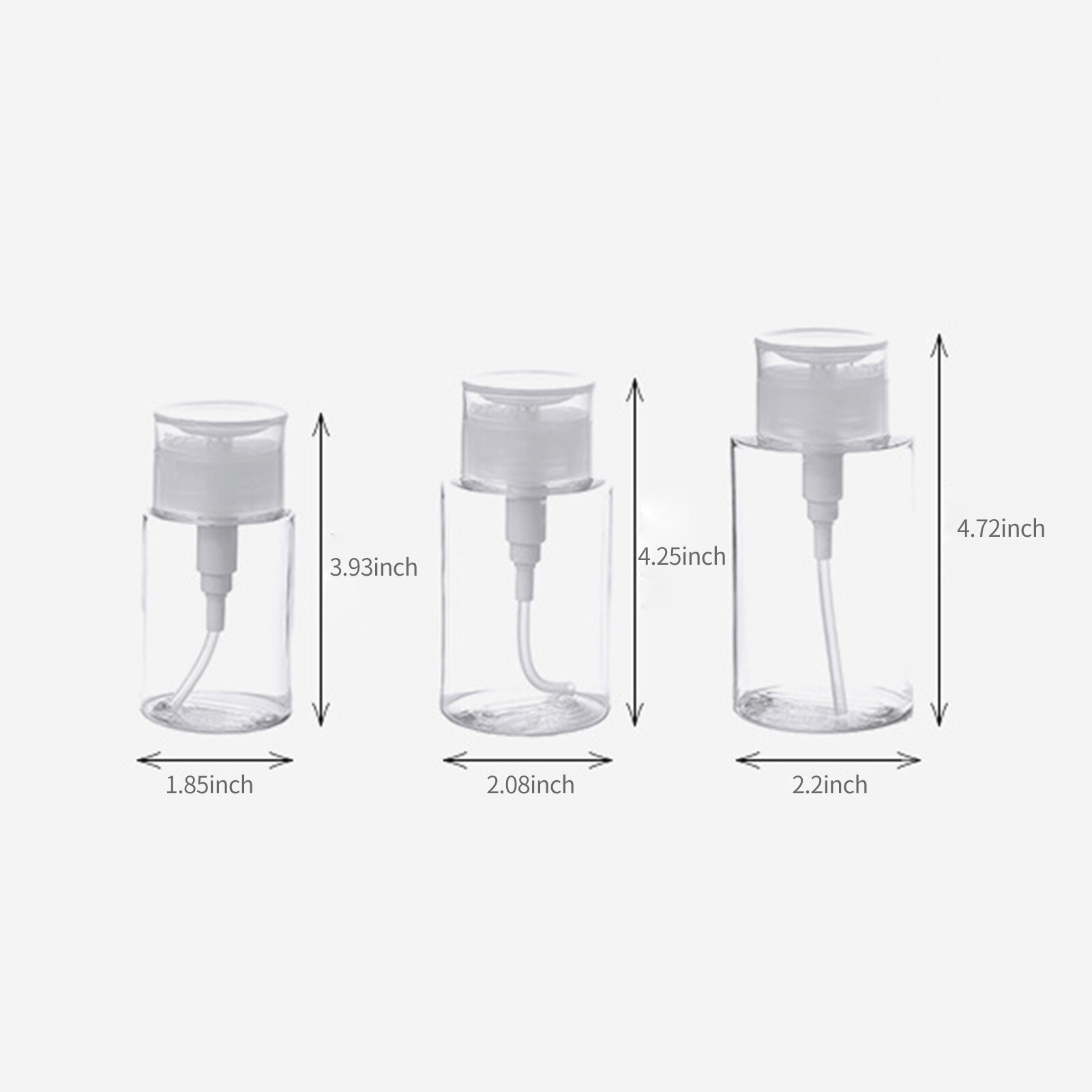 Travel Bottles Lotion Dispenser Pump Bottle Push Down Liquid Pumping Dispenser Empty Shampoo Pump Bottles for Flight Airport