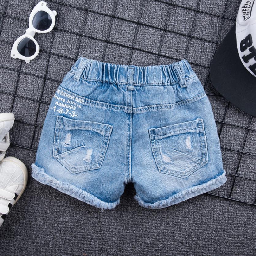 Jungen Jeans Shorts Sommer Neue Baby Jungen Kleidung Denim Shorts Kinder Casual Lose Löcher Heißer Hosen Jugendliche Jean shorts y2900