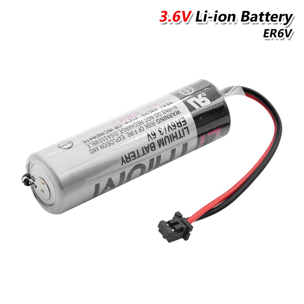 ER6V 3.6V 2000mah Li-ion Battery Lithium Repalcement Cells For Industrial Computer Servo PLC Batteries ER6VC119A ER6VC119B