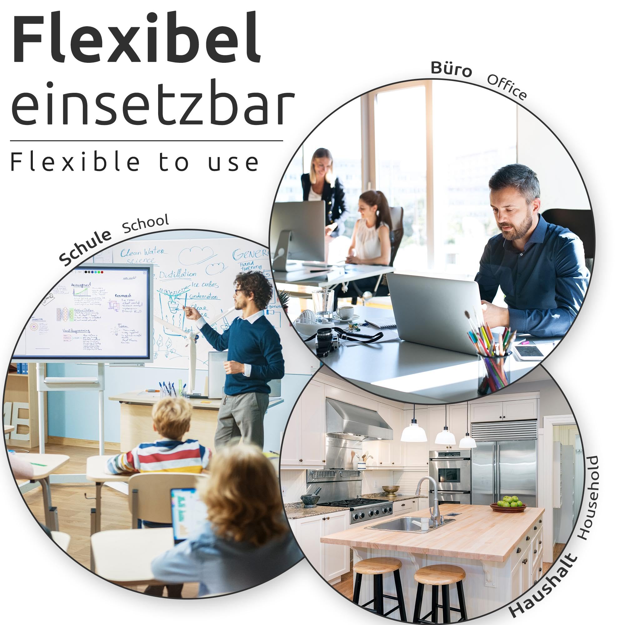 Super Strong Neodymium Disc Magnets with Double-Sided Self Adhesive for Office, Whiteboard, Kitchen, Durable Teacher Magnets