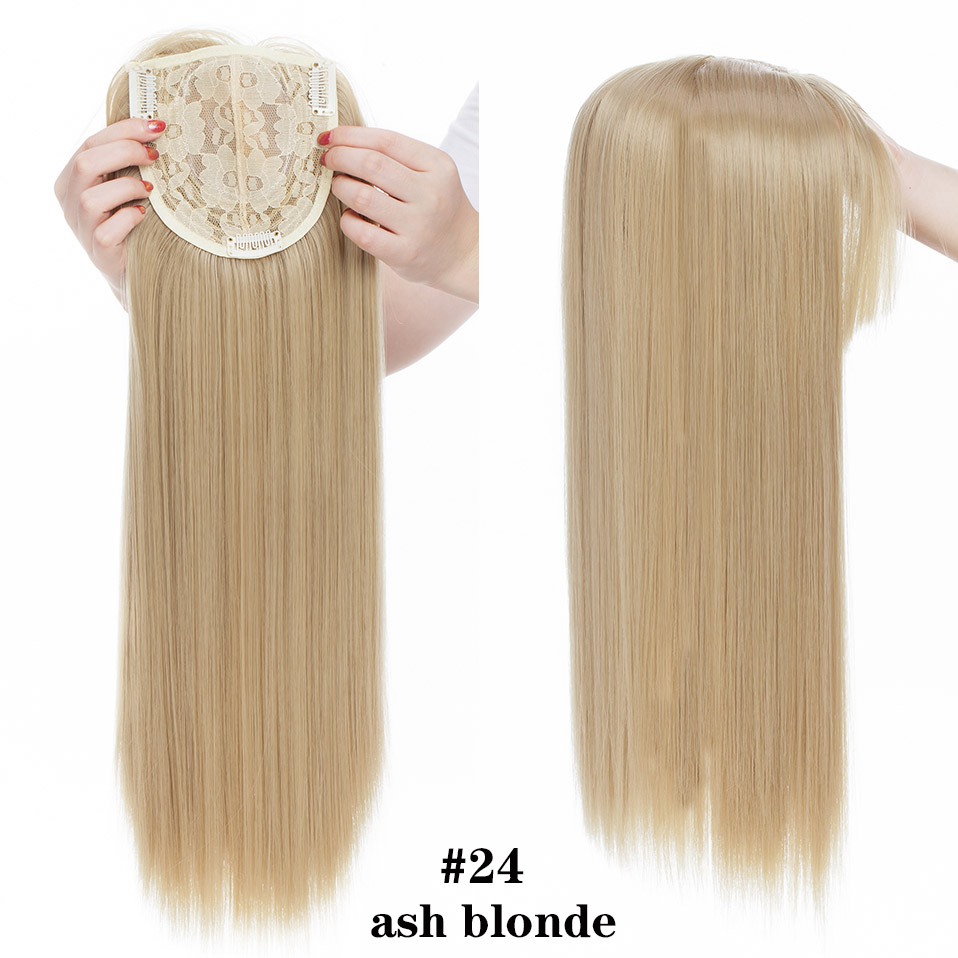 Perruque synthétique à Clip avec frange – s-noilite, en Fiber haute température, 8 couleurs, 17 pouces: ash blonde